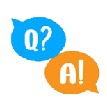 speech bubbles with Q&A